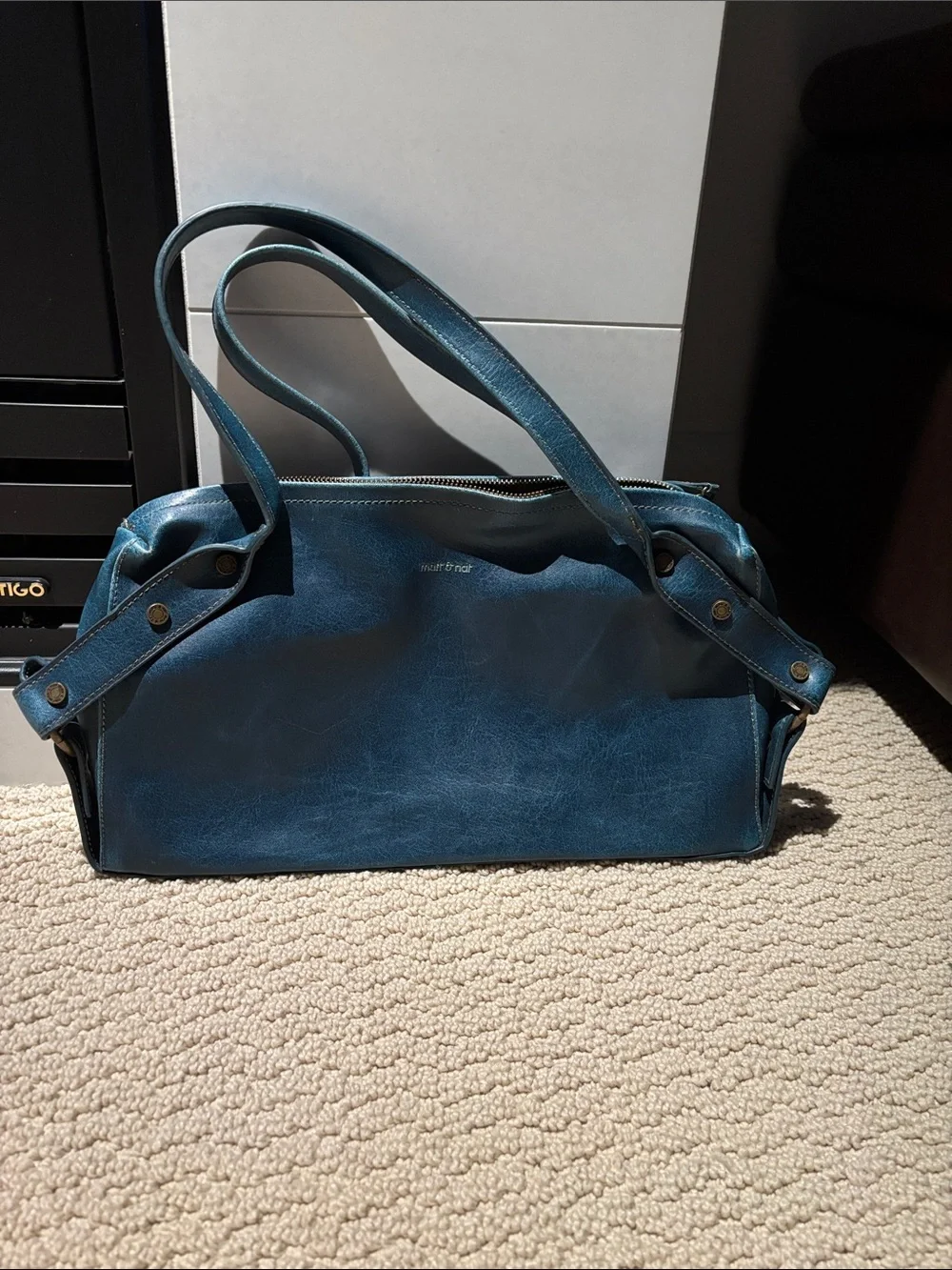 Matt & Nat Teal Blue Shoulder Bag - Picture 1 of 4